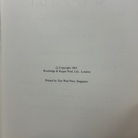 The Children' Haggadah Book 1987 Silberman Hebrew and‎ English Hardcover - Picture 9 of 9